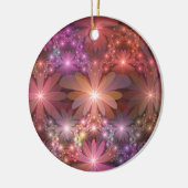 Bed van bloemen kleurrijke, dunne Abstracte fracta Keramisch Ornament (Links)