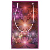 Bed van bloemen kleurrijke, dunne Abstracte fracta Klein Cadeauzakje (Voorkant)