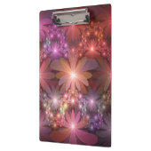 Bed van bloemen kleurrijke, dunne Abstracte fracta Klembord (Links)