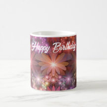 Bed van bloemen kleurrijke, dunne Abstracte fracta