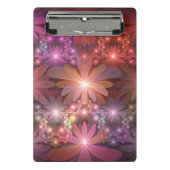 Bed van bloemen kleurrijke, dunne Abstracte fracta Mini Klembord (Voorkant)