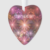 Bed van bloemen kleurrijke, dunne Abstracte fracta Ornament (voorkant)