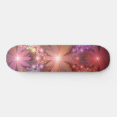 Bed van bloemen kleurrijke, dunne Abstracte fracta Persoonlijk Skateboard (Horizontaal)