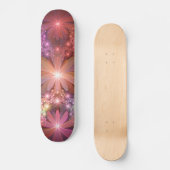 Bed van bloemen kleurrijke, dunne Abstracte fracta Persoonlijk Skateboard (Voorkant)