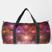 Bed van bloemen kleurrijke, dunne Abstracte fracta Plunjezak (Achterkant)