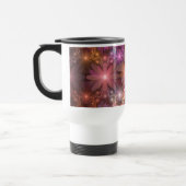 Bed van bloemen kleurrijke, dunne Abstracte fracta Reisbeker (Links)