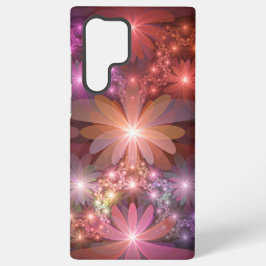 Bed van bloemen kleurrijke, dunne Abstracte fracta Samsung Galaxy Hoesje