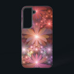 Bed van bloemen kleurrijke, dunne Abstracte fracta Samsung Galaxy Hoesje<br><div class="desc">Een bed van glanzende fantasiebloemen,  unieke lichtgevende bloemkunstwerken. Ontwerp voor uw Samsung Galaxy S22 hoesje en meer.</div>