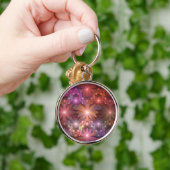 Bed van bloemen kleurrijke, dunne Abstracte fracta Sleutelhanger (Hand)