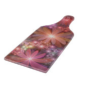 Bed van bloemen kleurrijke, dunne Abstracte fracta Snijplank (Hoek)