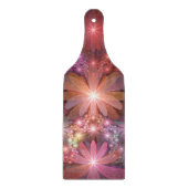 Bed van bloemen kleurrijke, dunne Abstracte fracta Snijplank (Voorkant)