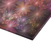 Bed van bloemen kleurrijke, dunne Abstracte fracta Snijplank (Hoek)