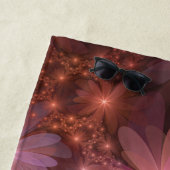 Bed van bloemen kleurrijke, dunne Abstracte fracta Strandlaken (In situ)