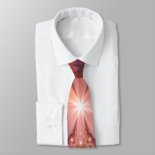 Bed van bloemen kleurrijke, dunne Abstracte fracta Stropdas (Gebonden)