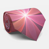 Bed van bloemen kleurrijke, dunne Abstracte fracta Stropdas (Opgerold)