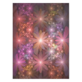 Bed van bloemen kleurrijke, dunne Abstracte fracta Tafelkleed (Voorkant)