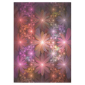 Bed van bloemen kleurrijke, dunne Abstracte fracta Tafelkleed (Voorkant)