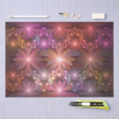 Bed van bloemen kleurrijke, dunne Abstracte fracta Tissuepapier (Craft)