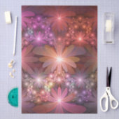 Bed van bloemen kleurrijke, dunne Abstracte fracta Tissuepapier (Craft)