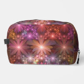 Bed van bloemen kleurrijke, dunne Abstracte fracta Toilettasje (Voorkant)