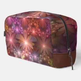 Bed van bloemen kleurrijke, dunne Abstracte fracta Toilettasje