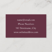 Bed van bloemen kleurrijke, dunne Abstracte fracta Visitekaartje (Achterkant)