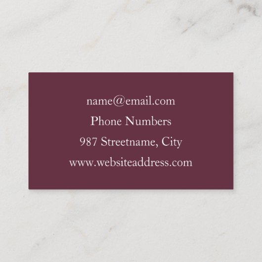 Bed van bloemen kleurrijke, dunne Abstracte fracta Visitekaartje (Achterkant)