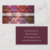 Bed van bloemen kleurrijke, dunne Abstracte fracta Visitekaartje (Voorkant / Achterkant)