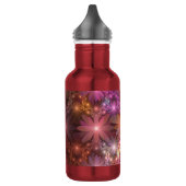 Bed van bloemen kleurrijke, dunne Abstracte fracta Waterfles (Links)