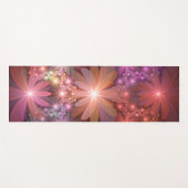 Bed van bloemen kleurrijke, dunne Abstracte fracta Yogamat (Voorkant (horizontaal))