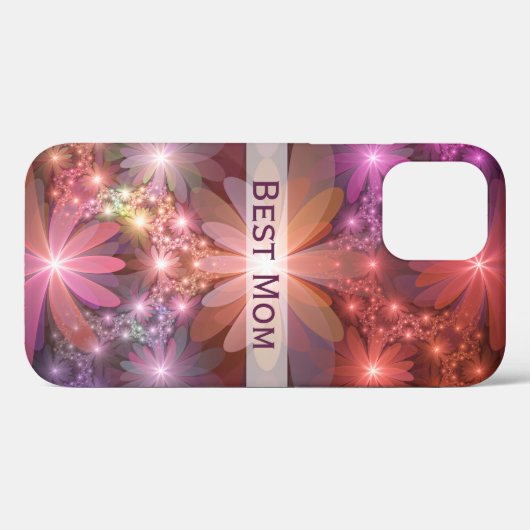 Bed van bloemen Zittig Abstract fractal Art Beste Case-Mate iPhone Case (Achterkant (horizontaal))