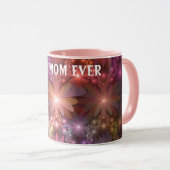 Bed van bloemen Zittig Abstract fractal Art Beste  Mok (Voorkant rechts)