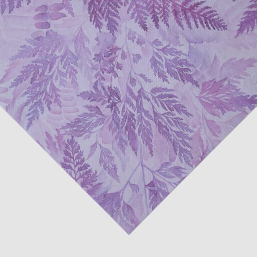 Bed van Ferns Lavender Tropisch Weefselpapier Tissuepapier (Detail)