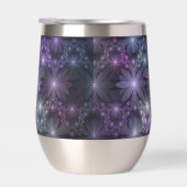 Bed van Flowers Trendy Shiny Abstract Fractal Art (Rechts)