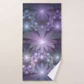 Bed van Flowers Trendy Shiny Abstract Fractal Art Badhanddoek (Badhanddoek)