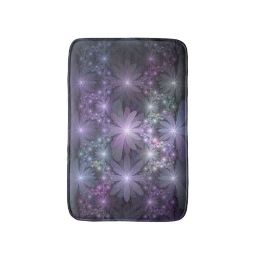 Bed van Flowers Trendy Shiny Abstract Fractal Art Badmat (Voorkant Verticaal)