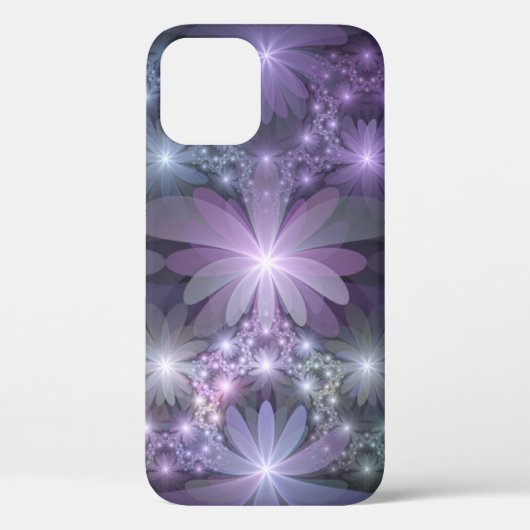 Bed van Flowers Trendy Shiny Abstract Fractal Art Case-Mate iPhone Case (Achterkant)