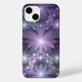 Bed van Flowers Trendy Shiny Abstract Fractal Art Case-Mate iPhone Case (Achterkant)