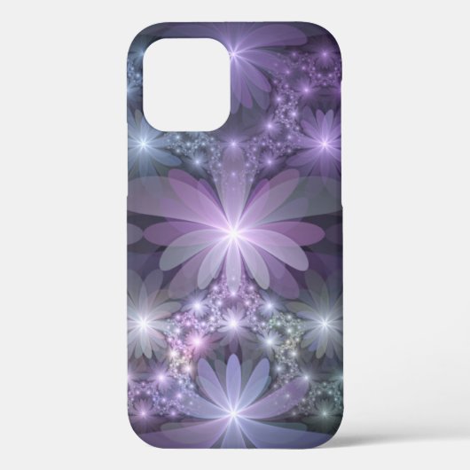 Bed van Flowers Trendy Shiny Abstract Fractal Art Case-Mate iPhone Case (Achterkant)