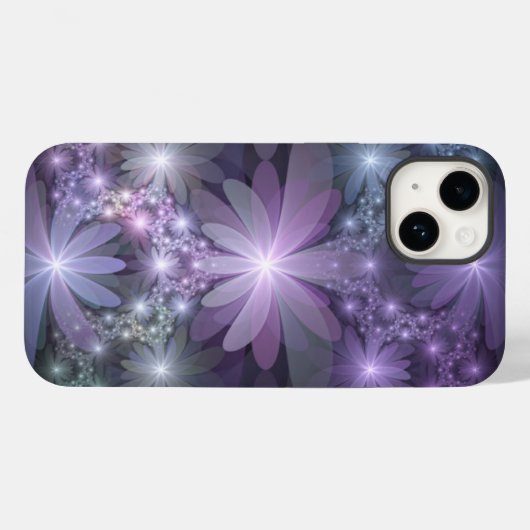 Bed van Flowers Trendy Shiny Abstract Fractal Art Case-Mate iPhone Case (Achterkant (horizontaal))