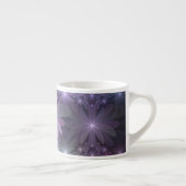 Bed van Flowers Trendy Shiny Abstract Fractal Art Espresso Kop (Rechts)
