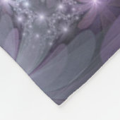 Bed van Flowers Trendy Shiny Abstract Fractal Art Fleece Deken (Hoek)