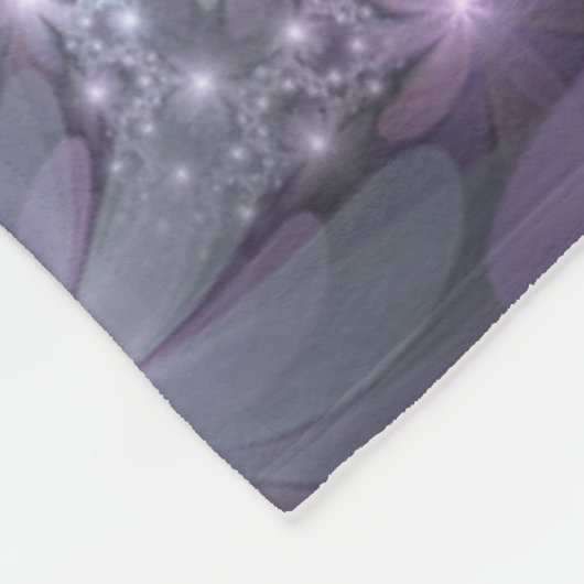 Bed van Flowers Trendy Shiny Abstract Fractal Art Fleece Deken (Hoek)