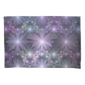 Bed van Flowers Trendy Shiny Abstract Fractal Art Kussensloop (Voorkant)