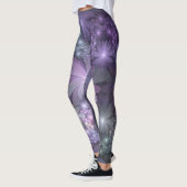 Bed van Flowers Trendy Shiny Abstract Fractal Art Leggings (Links)