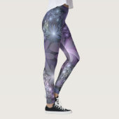 Bed van Flowers Trendy Shiny Abstract Fractal Art Leggings (Rechts)