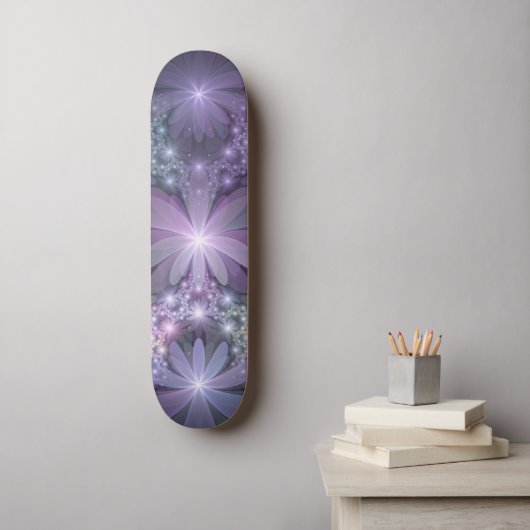 Bed van Flowers Trendy Shiny Abstract Fractal Art Persoonlijk Skateboard (Muurkunst)
