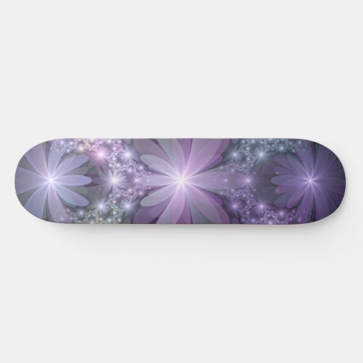 Bed van Flowers Trendy Shiny Abstract Fractal Art Persoonlijk Skateboard (Horizontaal)