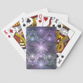 Bed van Flowers Trendy Shiny Abstract Fractal Art Pokerkaarten (Achterkant)