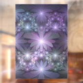 Bed van Flowers Trendy Shiny Abstract Fractal Art Raamsticker (Vel 2)